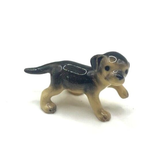 Vintage Hagen Renaker Miniature Porcelain German Shepherd Puppy Dog Figurine - Picture 2 of 4
